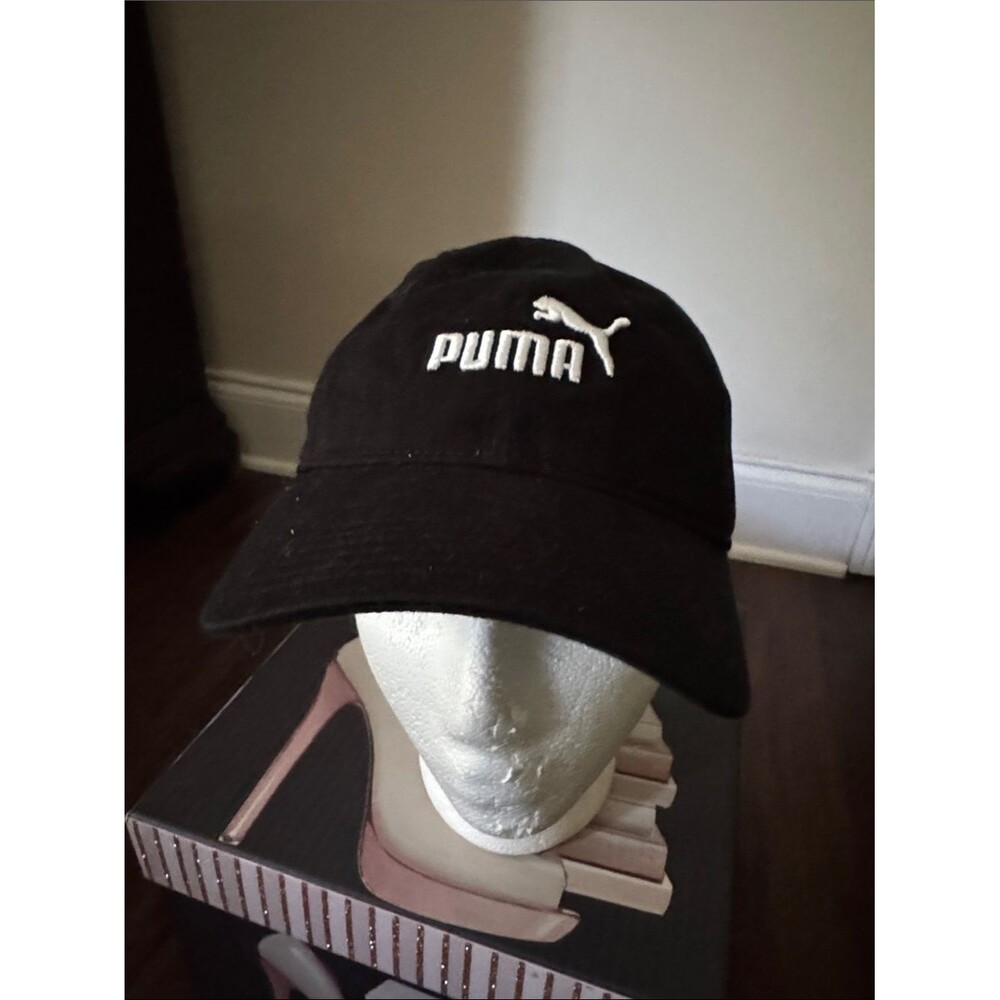 Puma Black Cap with White Embroidered Logo